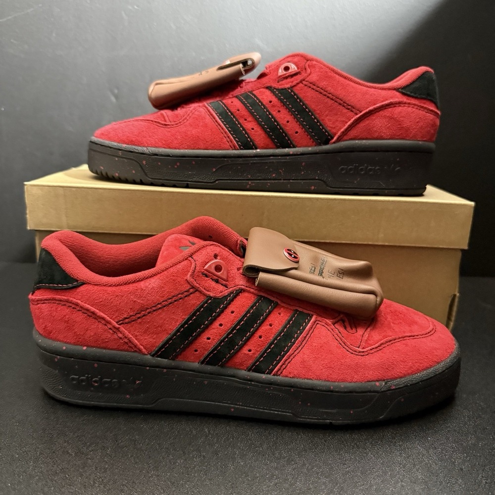 Marvel x Adidas Rivalry Low Deadpool Red Pouch JR2480 Size‎ 8 New In Hand